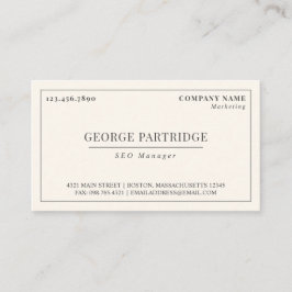 Tarjeta De Visita Profesional llano elegante