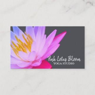 Tarjeta De Visita Profesional Logo de Lotus Personalizado Negocio de