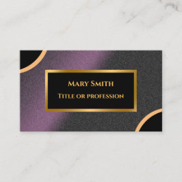 Tarjeta De Visita Profesional lujoso y moderno Gold Purple