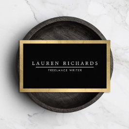Tarjeta De Visita Profesional Luxe Faux Gold y Black