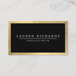Tarjeta De Visita Profesional Luxe Faux Gold y Black
