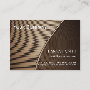 Tarjeta De Visita Profesional Marrón Oro Madera Moderna Elegante