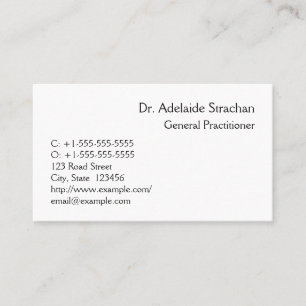 Tarjeta de visita profesional médica neutral
