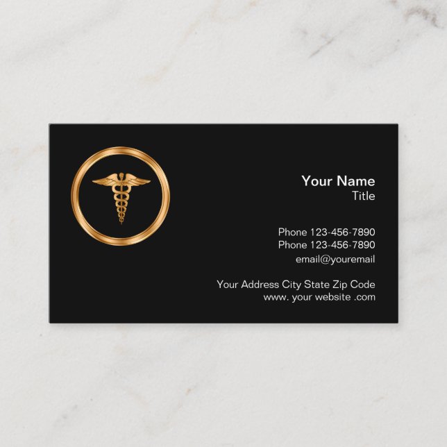 Tarjeta De Visita Profesional Médico Clásico (Anverso)