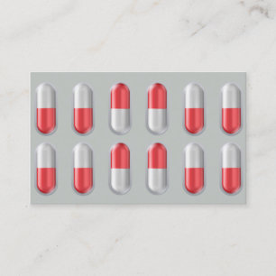 Tarjeta De Visita Profesional médico del farmacéutico de la caja de