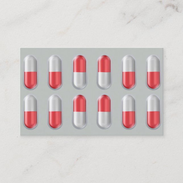 Tarjeta De Visita Profesional médico del farmacéutico de la caja de (Anverso)