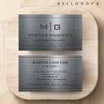 Tarjeta De Visita Profesional Metalizado de gris plateado personaliz<br><div class="desc">Tarjetas de visita personalizado: Únicas, profesionales y adaptadas a su marca: impresiona de forma duradera con las tarjetas de visita personalizado que reflejan su estilo y profesionalidad. Ya sea un empresario experimentado, un autónomo creativo o un profesional corporativo, nuestras tarjetas de visita personalizadas se diseñan para mejorar su identidad de...</div>
