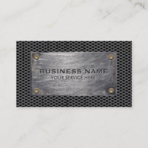 Tarjeta De Visita Profesional metalizado del Grunge de las