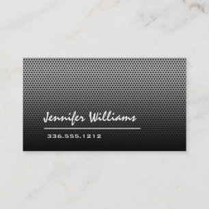 Tarjeta de visita profesional metalizado perforada