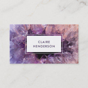 Tarjeta De Visita Profesional mineral de la piedra preciosa amethyst