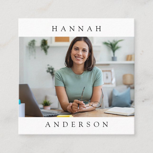 Tarjeta de visita profesional mínima moderna (Anverso)