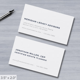 Tarjeta De Visita Profesional minimalista