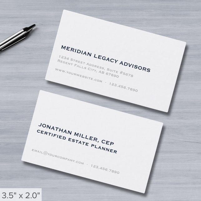 Tarjeta De Visita Profesional minimalista (Subido por el creador)