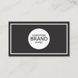 Tarjeta De Visita Profesional Minimalista Black White Corporate