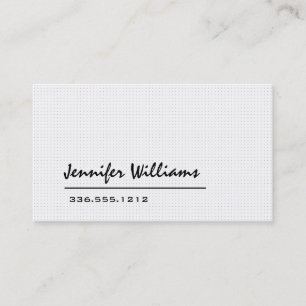 Tarjeta de visita profesional minimalista blanca