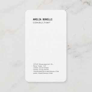 Tarjeta De Visita Profesional Minimalista blanco negro moderno