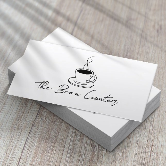Tarjeta De Visita Profesional Minimalista Cafetería (Subido por el creador)