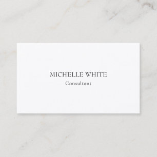 Tarjeta De Visita Profesional Minimalista clásico de seda premium