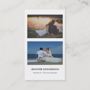 Tarjeta De Visita Profesional minimalista del fotógrafo del boda