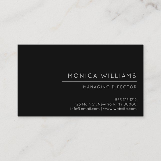 Tarjeta De Visita Profesional minimalista elegante (Anverso)