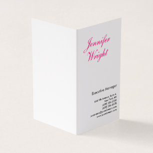 Tarjeta De Visita Profesional minimalista elegante moderno liso