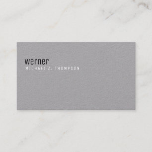 Tarjeta De Visita profesional minimalista elegante simple gris