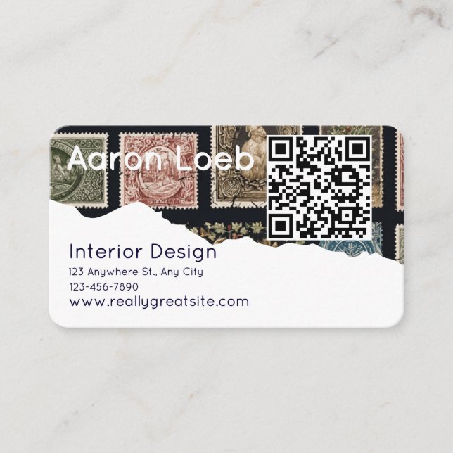 Tarjeta de visita profesional minimalista moderna (Anverso)