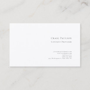 Tarjeta De Visita Profesional Minimalista Moderno Azul Blanco