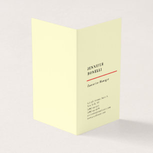 Tarjeta De Visita Profesional minimalista moderno elegante crema