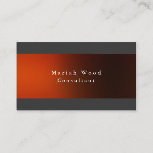 Tarjeta De Visita Profesional Minimalista Moderno Gris Elegante Rojo