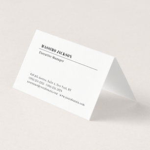Tarjeta De Visita Profesional minimalista moderno mate papel liso