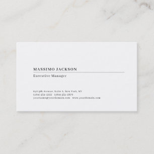 Tarjeta De Visita Profesional minimalista moderno mate papel liso