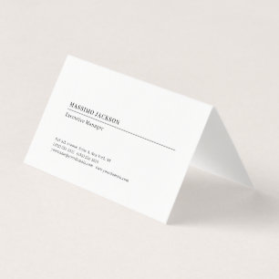 Tarjeta De Visita Profesional minimalista moderno mate papel liso