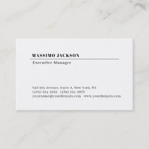 Tarjeta De Visita Profesional minimalista moderno mate papel liso