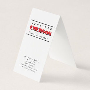 Tarjeta De Visita Profesional minimalista moderno plano 