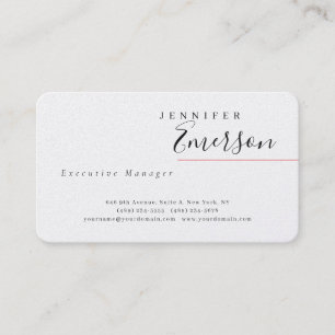 Tarjeta De Visita Profesional minimalista moderno plano perla premiu
