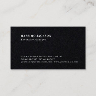 Tarjeta De Visita Profesional minimalista moderno premium negro