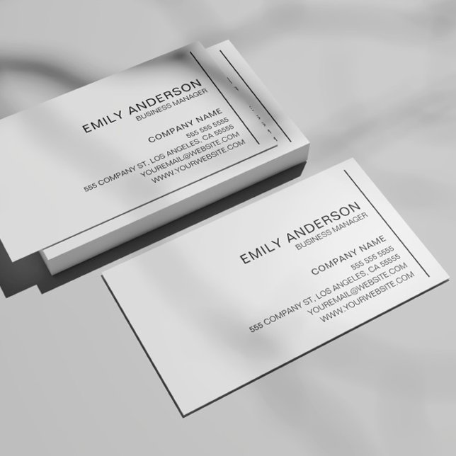 Tarjeta de visita profesional minimalista personal (Create your own Minimalist Professional Business Card by MINTIC DESIGN STUDIO)
