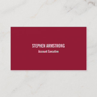 Tarjeta De Visita Profesional minimalista rojo moderno