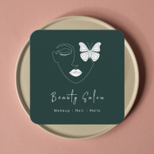 Tarjeta de visita profesional minimalista Salón de