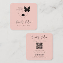 Tarjeta de visita profesional minimalista Salón de