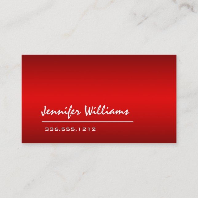 Tarjeta de visita profesional Minimalista simple (Anverso)