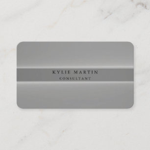 Tarjeta De Visita Profesional minimalista simple y sencillo de gris