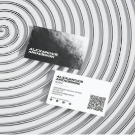 Tarjeta De Visita Profesional mínimo del carbón vegetal negro