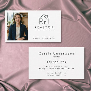 Tarjeta De Visita Profesional Mínimo Moderno Inmobiliario 
