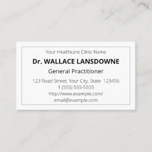 Tarjeta De Visita Profesional Mínimo, Simple, Médico