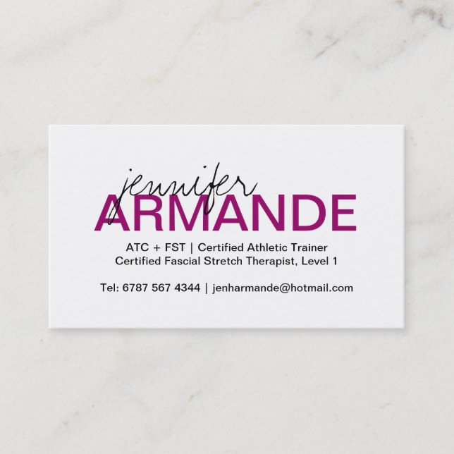 Tarjeta de visita profesional moderna (Anverso)