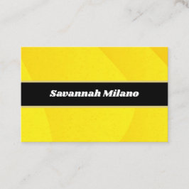 Tarjeta de visita profesional moderna amarilla