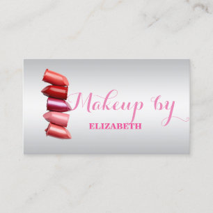 Tarjeta De Visita Profesional Moderna Femenina, Lápiz Labial