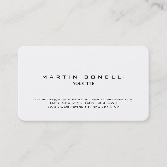 Tarjeta de visita profesional moderna RoundCorner (Anverso)